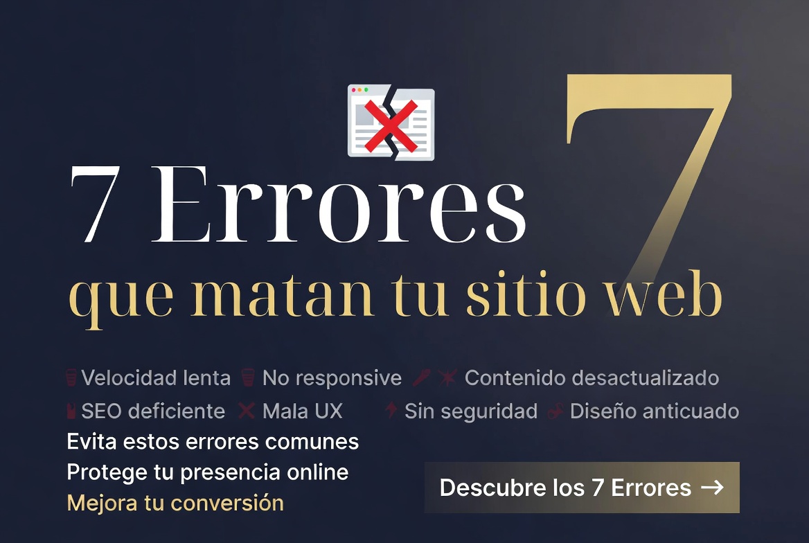 7 Errores que matan tu sitio web